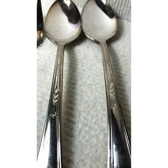 Valencia Silver Plate Silverware Serving Fork & Serving Spoons - Picture 4 of 7